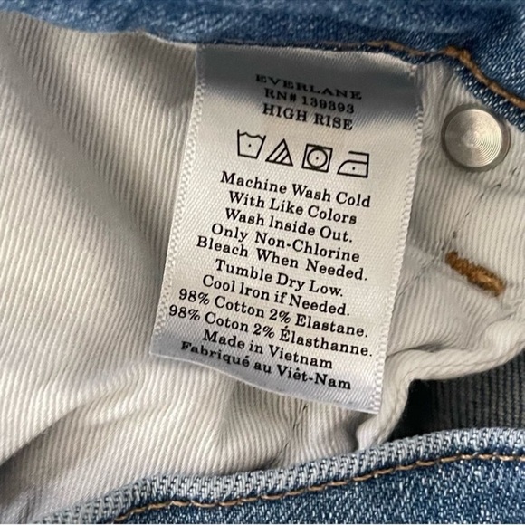 EVERLANE Jeans Size 30 Bleached Hearts design - Picture 8 of 8